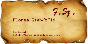 Florea Szebáld névjegykártya